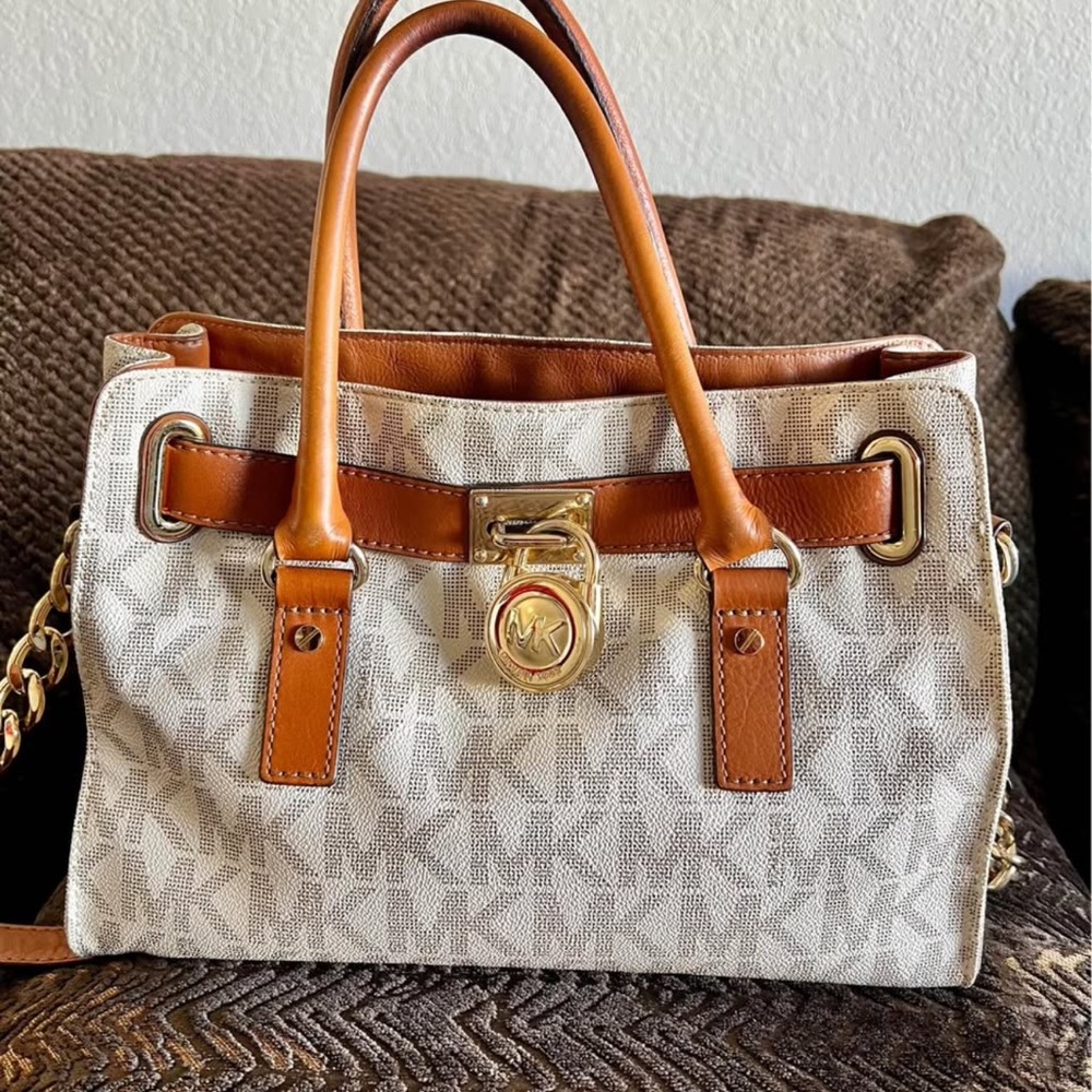 Michael Kors Tan and Cream Women's Bag